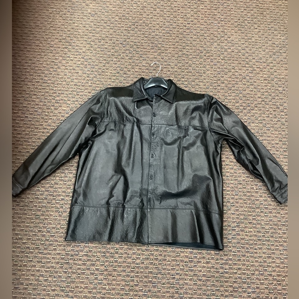 Men's Black ostrich Jacket and pants